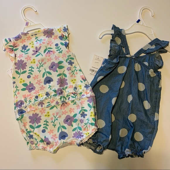 2 NWT Carter’s 9m rompers - Picture 2 of 4